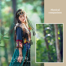 Miao Xinjiang Princess Minority Oil Painting Background Cloth Scenery Indoor Writing Real Couple Personal Green Shooting Props Live Background Landscape Landscapes Sky Blurred Mirror MH-0930