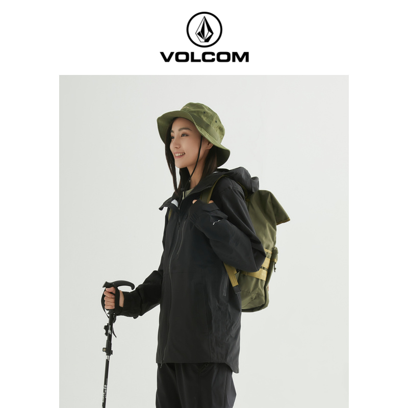 VOLCOM钻石户外登山服硬壳冲锋衣款式外套春新款情侣防水防风夹克-图1