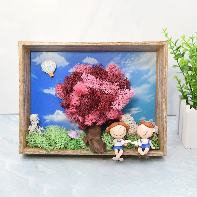 儿童手工diy植物海草立体相框微景观画材料包亲子创意粘贴玩具
