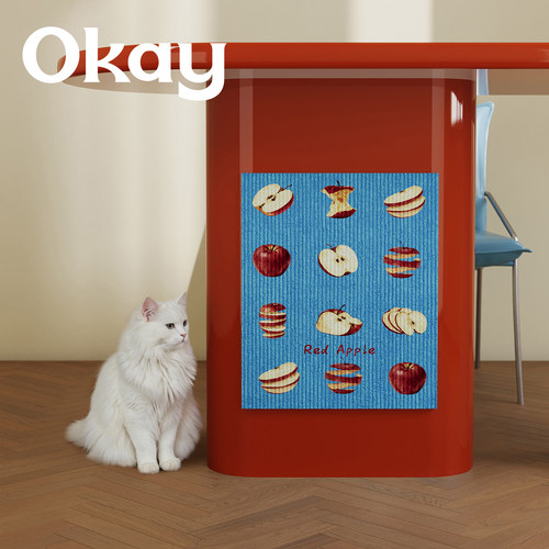 okay红果切片猫抓垫耐抓加厚耐磨玩具背胶猫抓板沙发家具保护贴墙 - 图2