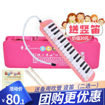 Chimei Kou Organ Children Primary School Students Primary School Play Organ 32 Key Little Beauty Pink (Canvas Hard Case