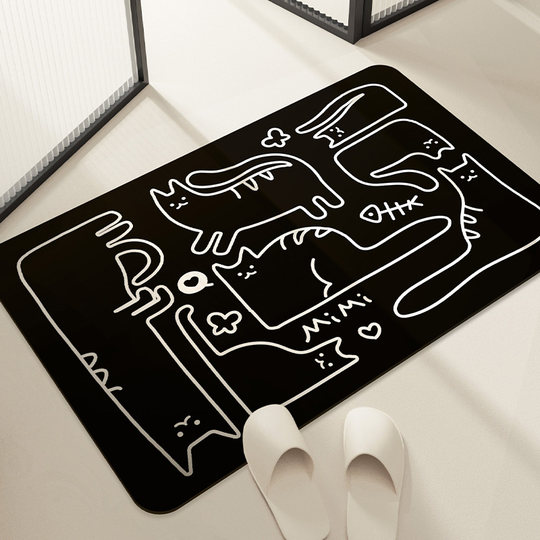 软硅藻泥吸水速干地垫卫生间门口浴室防滑脚垫厕所防摔倒踩脚地垫