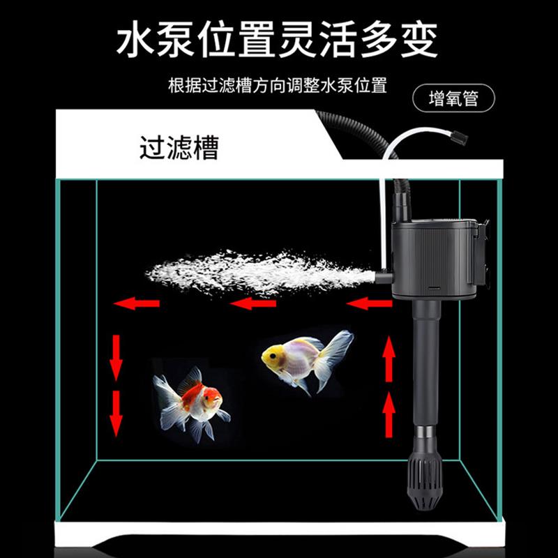 蓝宝鱼缸三合一过滤器上滤水族箱循环增氧气泵滤盒净水潜水泵