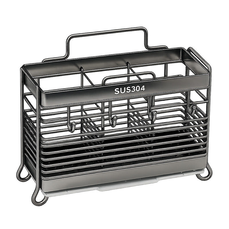Chopstick storage box, chopstick barrel, stainless steel chopstick cage, kitchen tableware, chopstick rack, bucket, quick spoon, drain basket