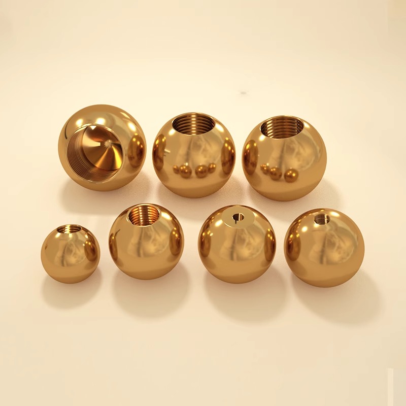 黄铜圆球螺母内牙枝帽光头帽黄铜花堵头螺帽装饰灯具灯饰螺丝钉帽
