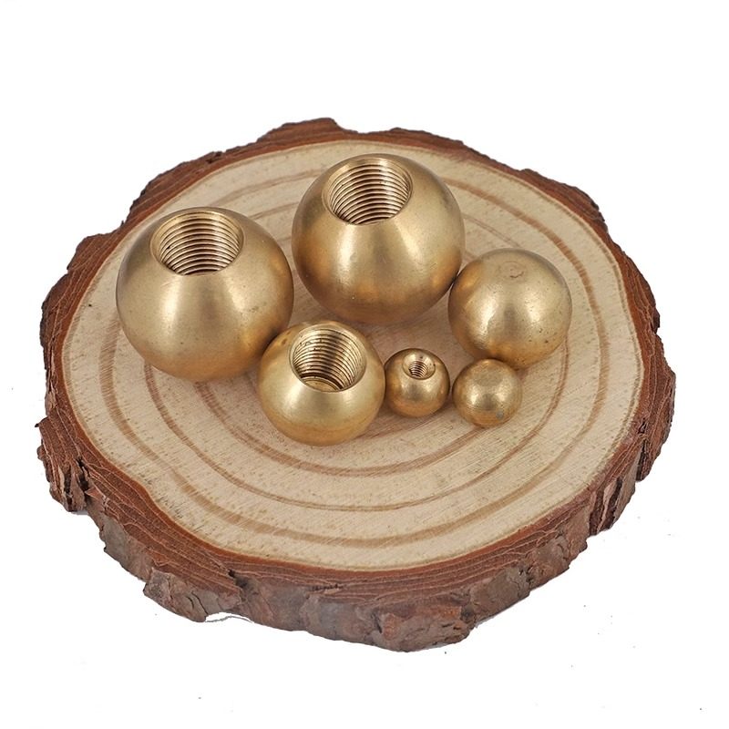 黄铜圆球螺母内牙枝帽光头帽黄铜花堵头螺帽装饰灯具灯饰螺丝钉帽