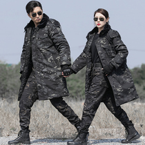 New camouflated military greatly clothes versatile anti-cold wear male winter thickened length and military memes Northeastern security Great cotton padded jacket