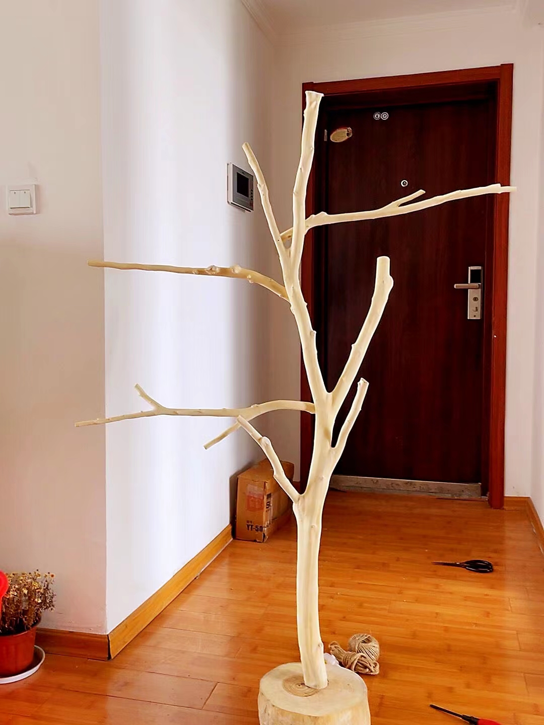 鹦鹉站架树枝落地原木杈艺术干枝枯木干鸟站架造型壁吊顶龙骨装饰