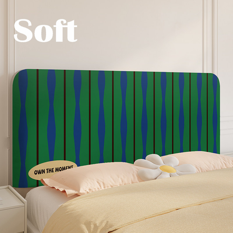 复古撞色条纹床头罩家用卧室房间防尘套保护罩床头靠垫套罩包豪斯,淘宝优惠券,粉丝福利购,淘宝优惠卷