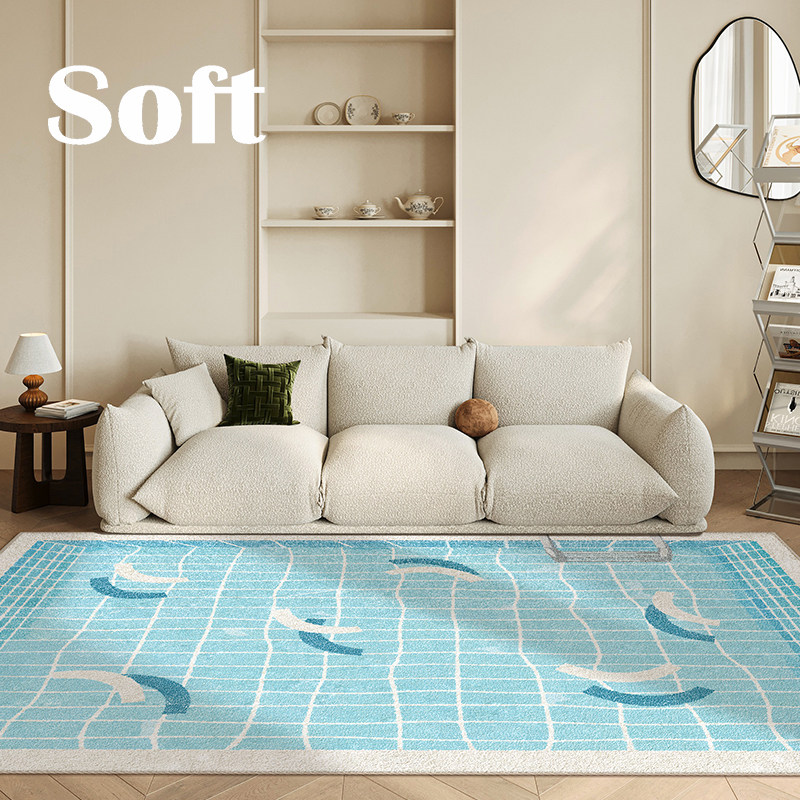 Ins cartoon cute swimming pool carpet sofa coffee table floor mat home cloakroom mirror anti-slip bedroom bedside blanket