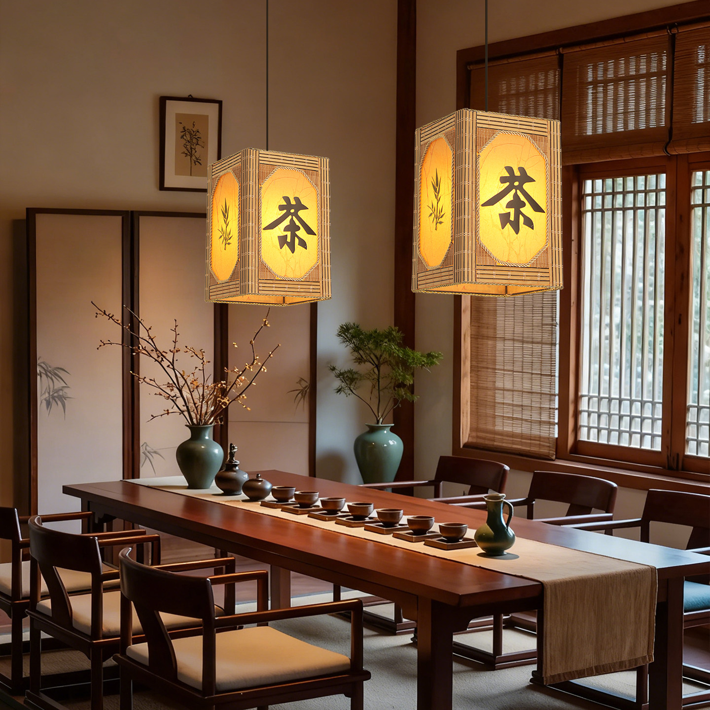 中式竹编吊灯茶酒字样餐厅酒店装饰灯笼禅意复古酒馆氛围茶室灯罩,淘宝优惠券,粉丝福利购,淘宝优惠卷