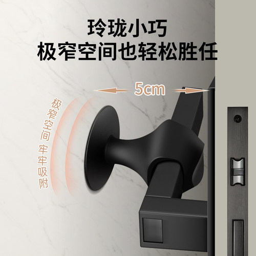 日本窗户门把手防撞硅胶后门吸盘卫生间入户垫保护套防碰撞神器贴 - 图1