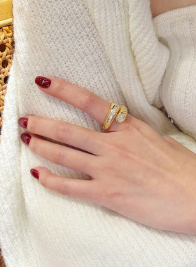 【新年红】莓拉「踏金」夸张设计戒指马上有钱创意戒指