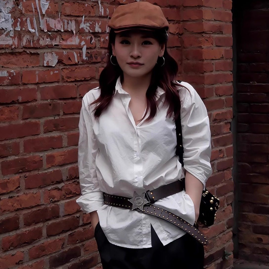 Y2k美式复古棕色铆钉腰带女款皮带小众百搭牛仔裤带腰间配饰带