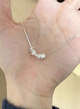 2025新款碎银子项链女小众轻奢不规则时髦百搭ins简约风锁骨定制