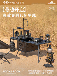 Lubutuo 40 tactical expansion slide aluminum alloy storage box camping lightweight trunk car parking storage box