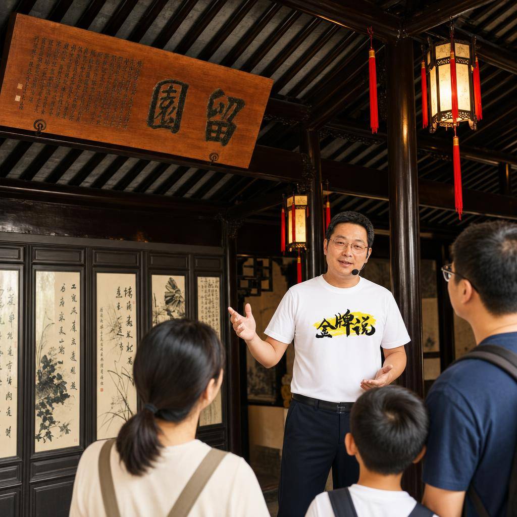 金牌说●苏州留园2H金牌导游讲解10人小团英文可选亲子研学包团