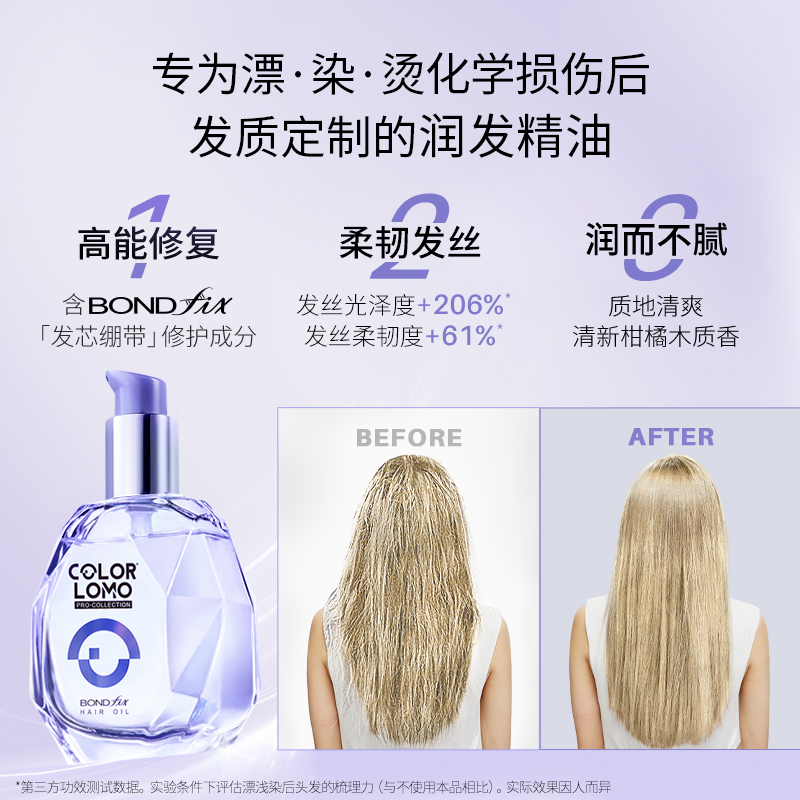 COLORLOMO卡洛美护发精油修护漂染烫化学损伤改善干枯毛糙80ml_美发护发_假发