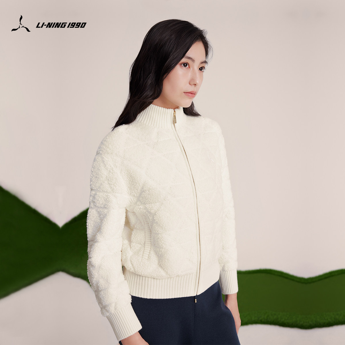 【俱乐部系列】LI-NING1990 女士含羊毛保暖针织外套 李宁1990,淘宝优惠券,粉丝福利购,淘宝优惠卷
