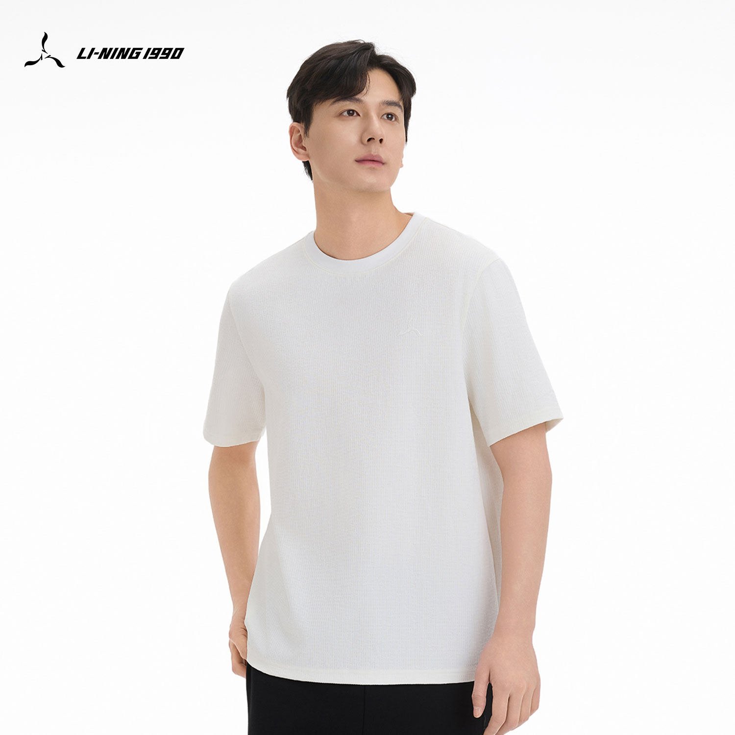 【棉】LI-NING1990 男士透气休闲运动短袖T恤 李宁1990经典系列,淘宝优惠券,粉丝福利购,淘宝优惠卷