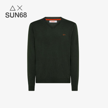 SUN68 ຜູ້ຊາຍກະທັດຮັດ sweater cashmere sweater ທຸລະກິດ Italian ບາດເຈັບແລະ V-neck ພື້ນຖານ pullover knitted woolen sweater