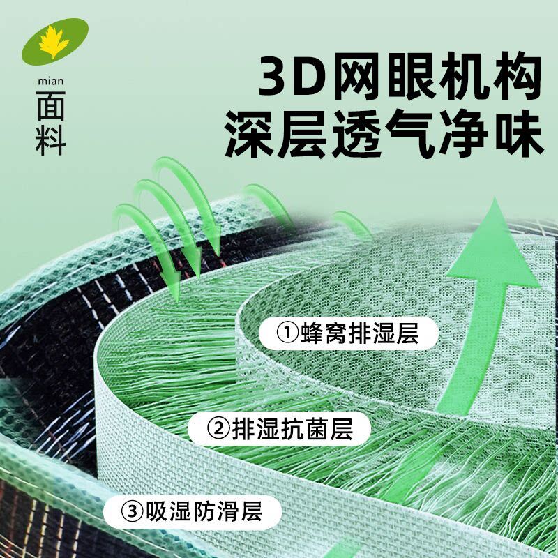 夏季艾草防臭鞋垫男士吸汗透气薄款香型女款单鞋软底舒适皮鞋垫子