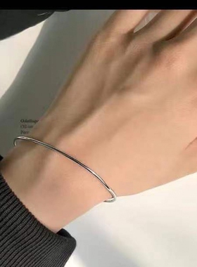 钛钢不易掉色随形简约百搭冷淡风开口ins小众设计手镯女