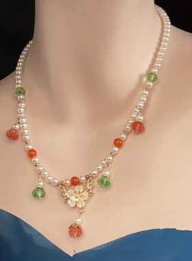 古风项链女珍珠软璎珞汉服璎珞宋