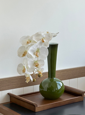 中古风仿真花假花摆设花束仿真枝叶桌面客厅餐桌摆件插花陶瓷花瓶