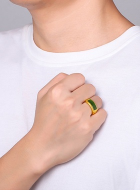 9999真金霸气风招财送老公戒子