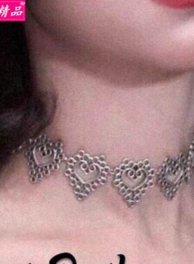 sweet choker retro girl necklace short heart clavicle chain