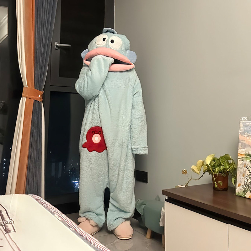 小丑鱼睡衣秋冬季加厚珊瑚绒睡袍可外穿连体衣搞怪睡裙加绒家居服,淘宝优惠券,粉丝福利购,淘宝优惠卷