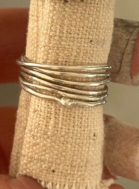 ins风多层素圈戒指女小众设计