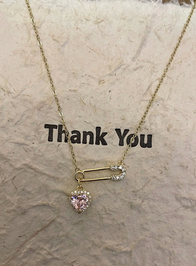 回形针项链女款2025新款锁骨颈链