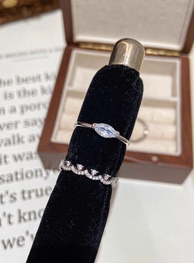 蕾丝花边戒指女轻奢高级感叠戴