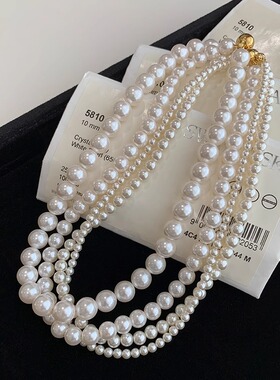 小米珠仿珍珠项链女2025新款爆款