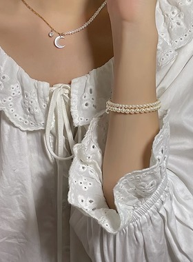 仿珍珠手链女轻奢小众精致手串