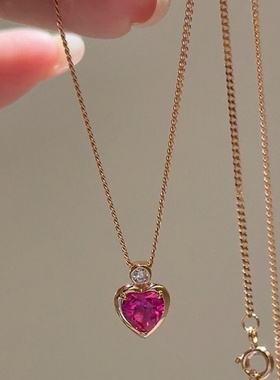 爱心项链女款2025新款锁骨颈链