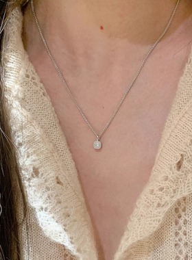 爆闪星芒罗盘项链女款贵气锁骨链