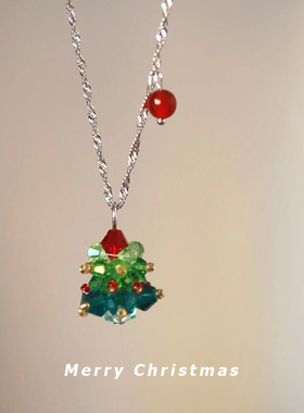 许愿树圣诞项链女款秋冬锁骨链
