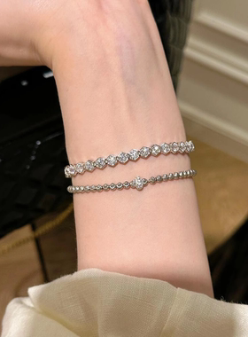 清冷感爆闪六边形蜂巢手链女款