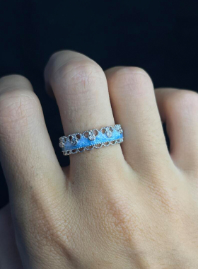 蕾丝花边戒指女小众设计轻奢高级