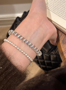 超闪电话线手链轻奢小众精致手串