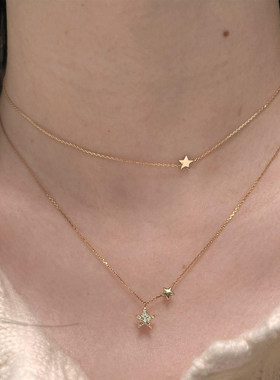 金色五角星项链女款2026新款配饰