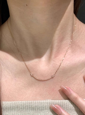 细闪微笑项链女款清冷感锁骨链女