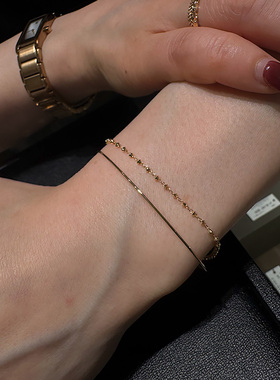 亮片双层叠戴手链女2025新款手镯