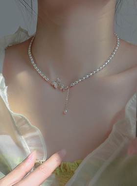 蝴蝶仿珍珠项链女2025新爆款颈链