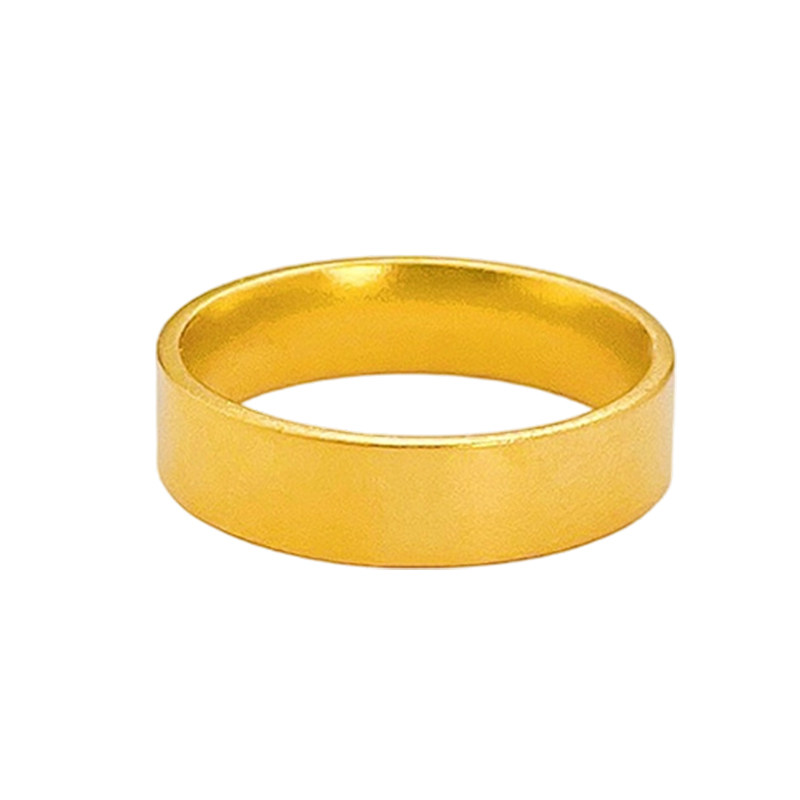 Chinese gold 999 pure gold ring wide-faced men's and women's couple rings recommended as gifts for birthdays and holidays