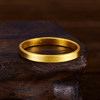 Chinese gold 999 solid gold ring aperture ring plain ring for men and women couples birthday and holiday gifts recommended