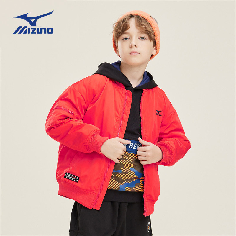 Mizuno美津浓儿童外套夹棉保暖休闲棒球棉服百搭男童女童秋冬新款,淘宝优惠券,粉丝福利购,淘宝优惠卷